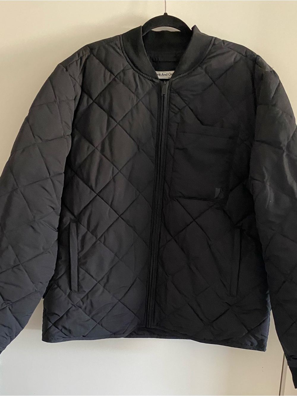 Frank and Oak Black Quilted Reversible Jacket